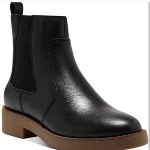 Lucky Brand Women's Ressy ChelseaBooties Black Leather Side Zip Size 9.5